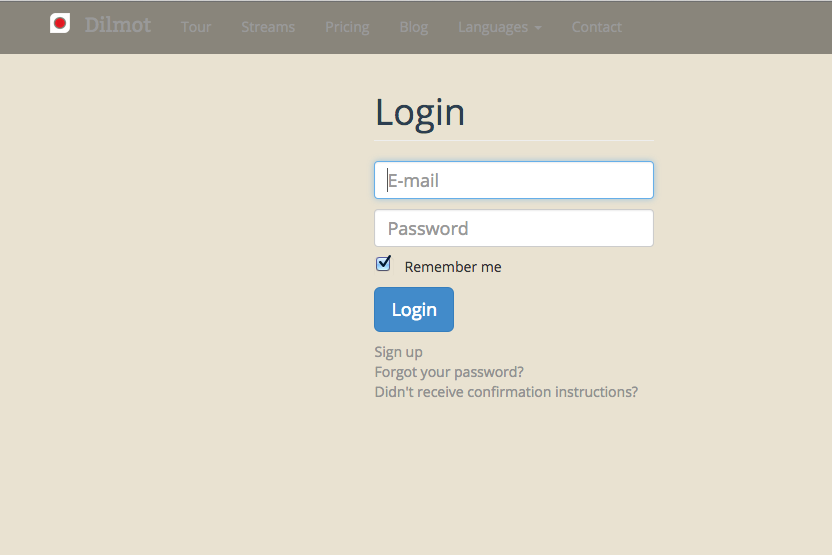 Login into your Dilmot account